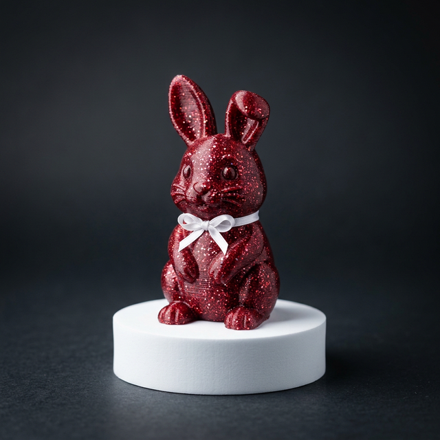 Delgado Creative Cosmic Crimson Sparkle Easter Bunny